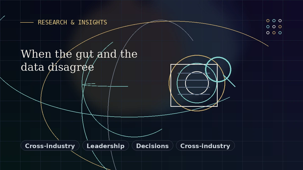 Editorial thumbnail for When the gut and the data disagree