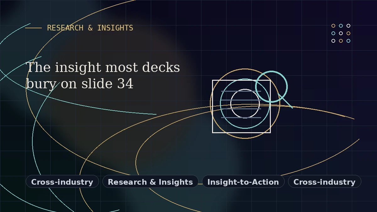 Editorial thumbnail for The insight most decks bury on slide 34