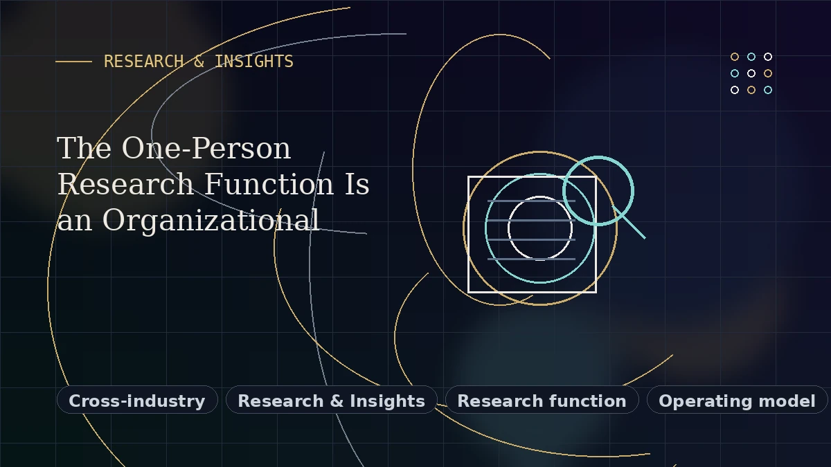 Editorial thumbnail for The One-Person Research Function Is an Organizational Fragility